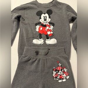 Disney Mickey Mouse Gray Sweatshirt and Pants Set